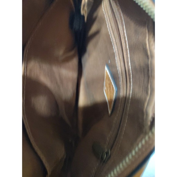 Fossil Vintage Brown Leather Folding Flap Saddle Bag Purse Crossbody - Picture 9 of 10